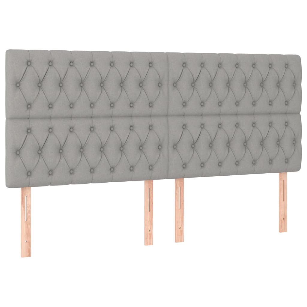 Giroletto a Molle con Materasso Grigio Chiaro180x200 cm Tessuto | homemem39