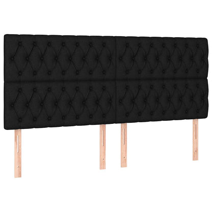 Giroletto a Molle con Materasso Nero 180x200 cm in Tessuto | homemem39