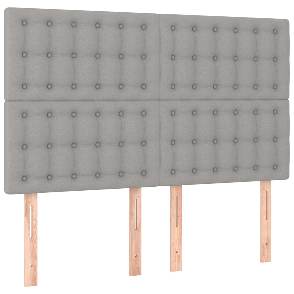 Giroletto a Molle con Materasso Grigio Chiaro 140x200cm Tessuto | homemem39
