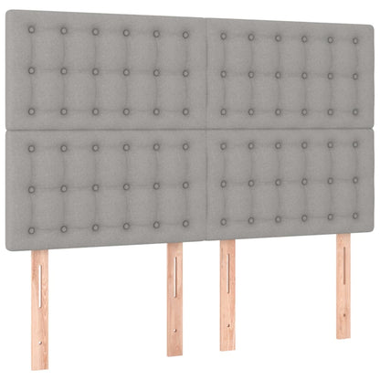 Giroletto a Molle con Materasso Grigio Chiaro 140x200cm Tessuto | homemem39