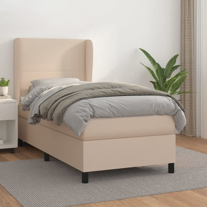Giroletto a Molle con Materasso Cappuccino 90x190 cm Similpelle | homemem39