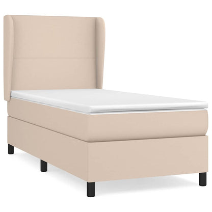 Giroletto a Molle con Materasso Cappuccino 90x200 cm Similpelle