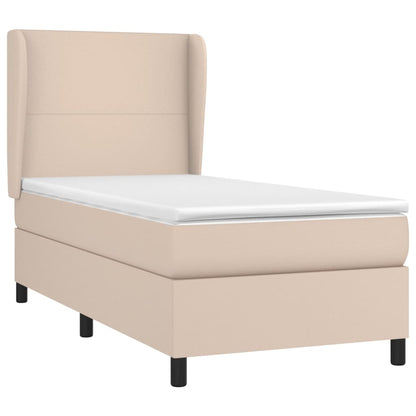 Giroletto a Molle con Materasso Cappuccino 90x200 cm Similpelle | homemem39