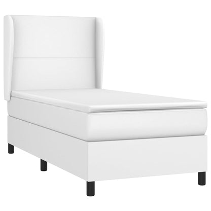 Giroletto a Molle con Materasso Bianco 100x200 cm in Similpelle | homemem39