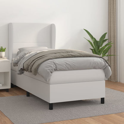 Giroletto a Molle con Materasso Bianco 100x200 cm in Similpelle | homemem39