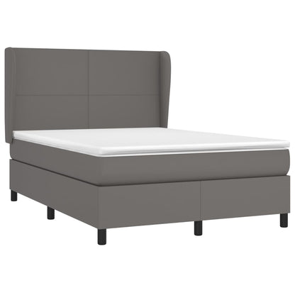 Giroletto a Molle con Materasso Grigio 140x190 cm in Similpelle | homemem39