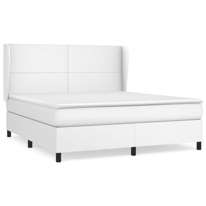 Giroletto a Molle con Materasso Bianco 160x200 cm in Similpelle | homemem39