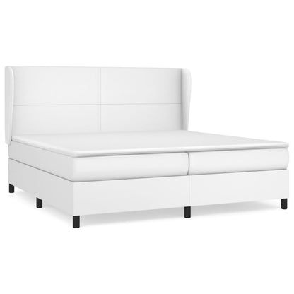 Giroletto a Molle con Materasso Bianco 200x200cm in Similpelle | homemem39