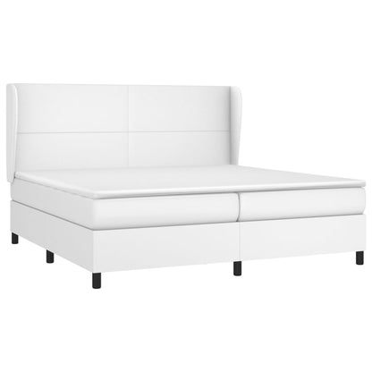 Giroletto a Molle con Materasso Bianco 200x200cm in Similpelle | homemem39