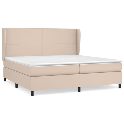 Giroletto a Molle con Materasso Cappuccino 200x200cm Similpelle | homemem39