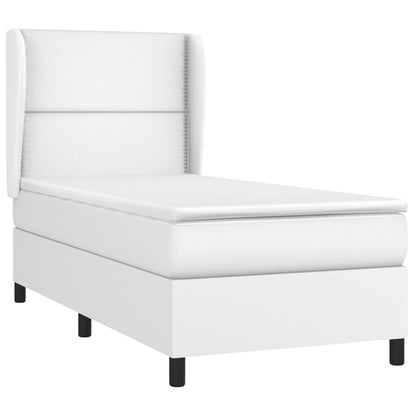 Giroletto a Molle con Materasso Bianco 100x200 cm in Similpelle | homemem39
