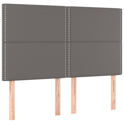 Giroletto a Molle con Materasso Grigio 140x190 cm in Similpelle | homemem39