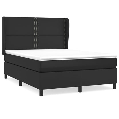 Giroletto a Molle con Materasso Nero 140x200 cm in Similpelle | homemem39