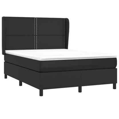 Giroletto a Molle con Materasso Nero 140x200 cm in Similpelle | homemem39