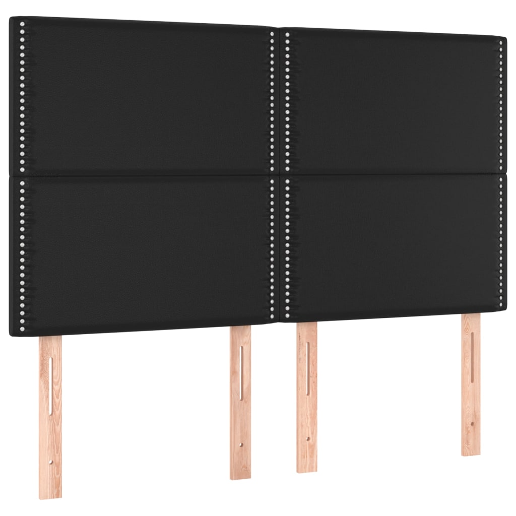 Giroletto a Molle con Materasso Nero 140x200 cm in Similpelle | homemem39