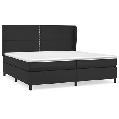 Giroletto a Molle con Materasso Nero 200x200 cm in Similpelle | homemem39