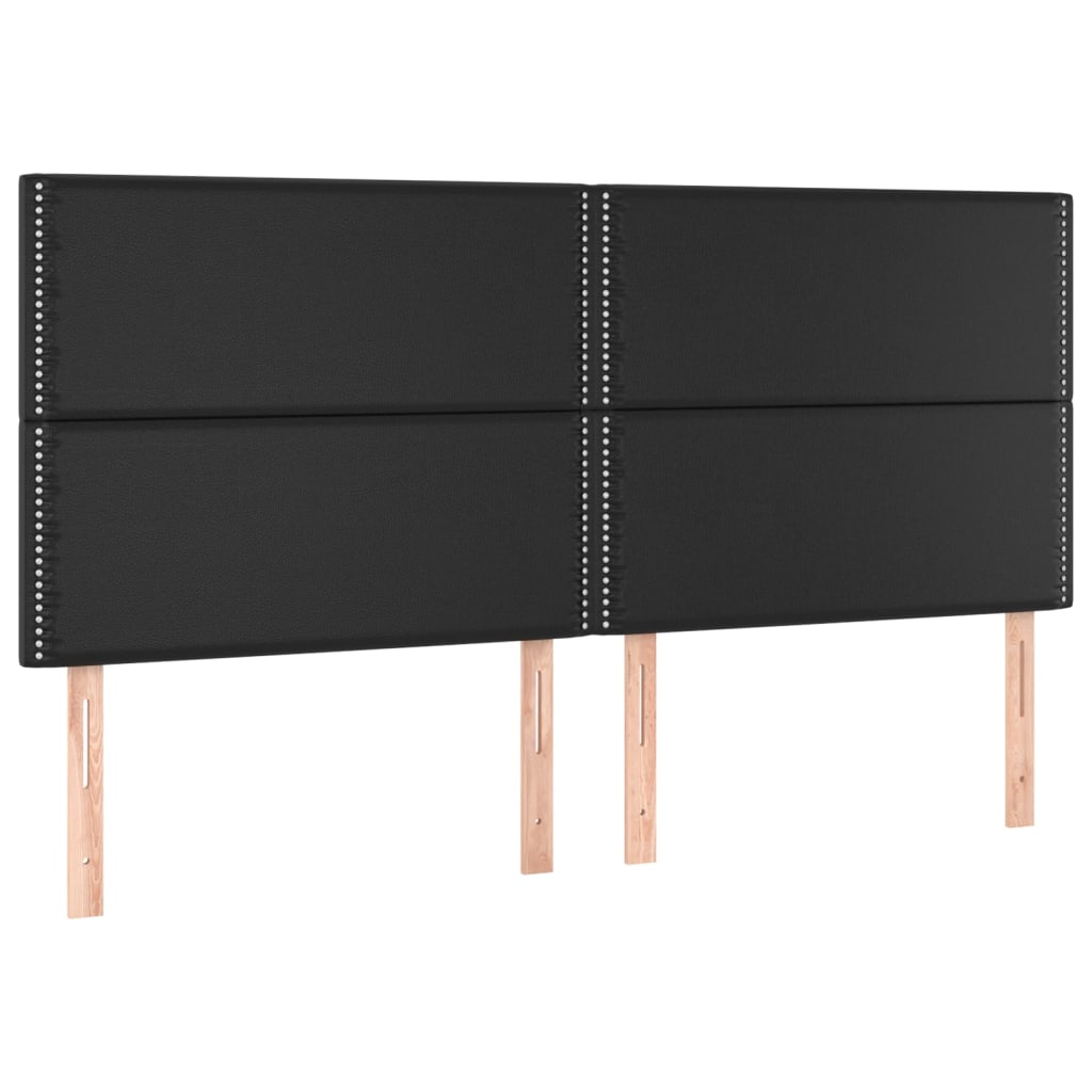 Giroletto a Molle con Materasso Nero 200x200 cm in Similpelle | homemem39