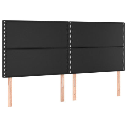 Giroletto a Molle con Materasso Nero 200x200 cm in Similpelle | homemem39