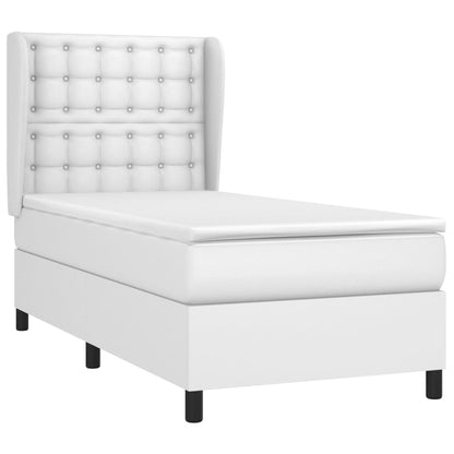 Giroletto a Molle con Materasso Bianco 80x200 cm in Similpelle | homemem39