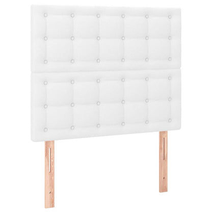 Giroletto a Molle con Materasso Bianco 90x190 cm in Similpelle