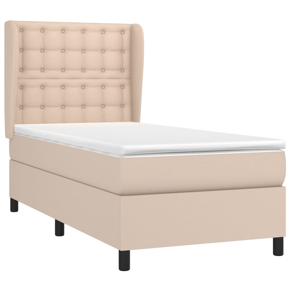 Giroletto a Molle con Materasso Cappuccino 90x190 cm Similpelle | homemem39