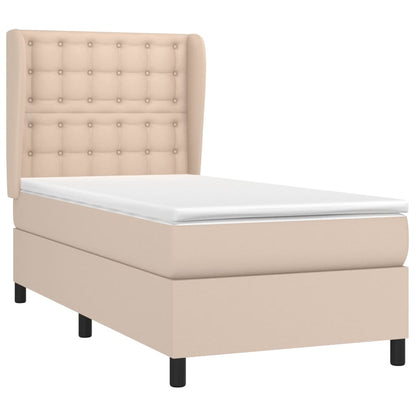 Giroletto a Molle con Materasso Cappuccino 100x200cm Similpelle | homemem39