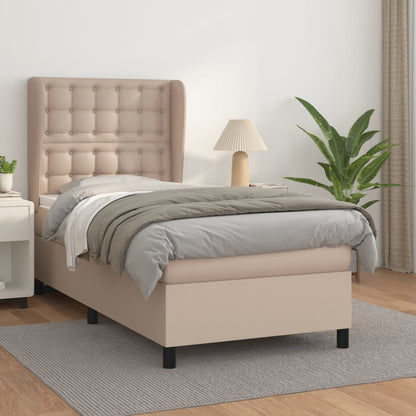 Giroletto a Molle con Materasso Cappuccino 100x200cm Similpelle | homemem39
