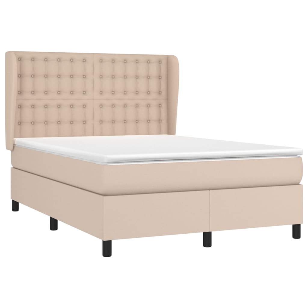 Giroletto a Molle con Materasso Cappuccino 140x200cm Similpelle | homemem39