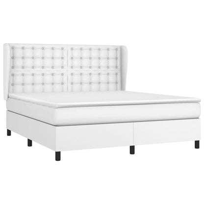 Giroletto a Molle con Materasso Bianco 160x200 cm in Similpelle | homemem39