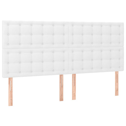 Giroletto a Molle con Materasso Bianco 160x200 cm in Similpelle
