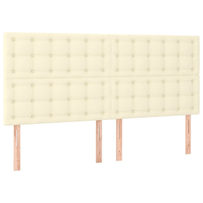 Giroletto a Molle con Materasso Crema 160x200 cm in Similpelle