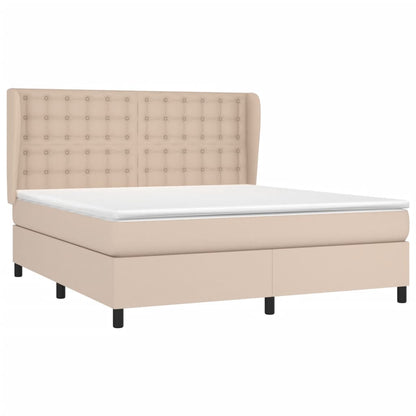 Giroletto a Molle con Materasso Cappuccino 160x200cm Similpelle | homemem39