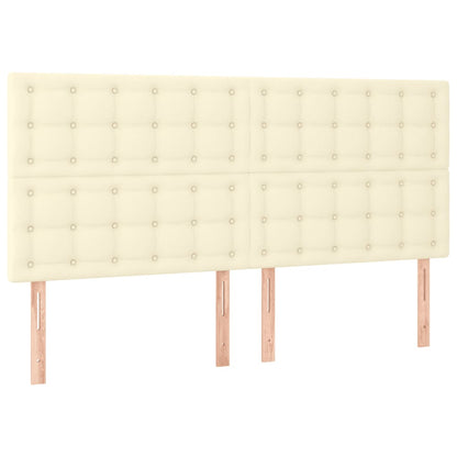 Giroletto a Molle con Materasso Crema 180x200 cm in Similpelle | homemem39
