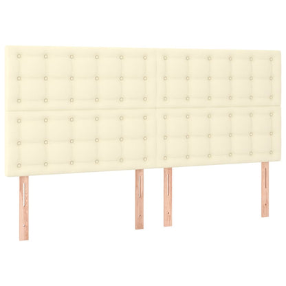 Giroletto a Molle con Materasso Crema 200x200 cm in Similpelle