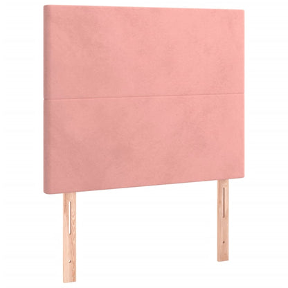 Giroletto a Molle con Materasso Rosa 80x200 cm in Velluto | homemem39