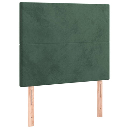 Giroletto a Molle con Materasso Verde Scuro 100x200 cm Velluto - homemem39