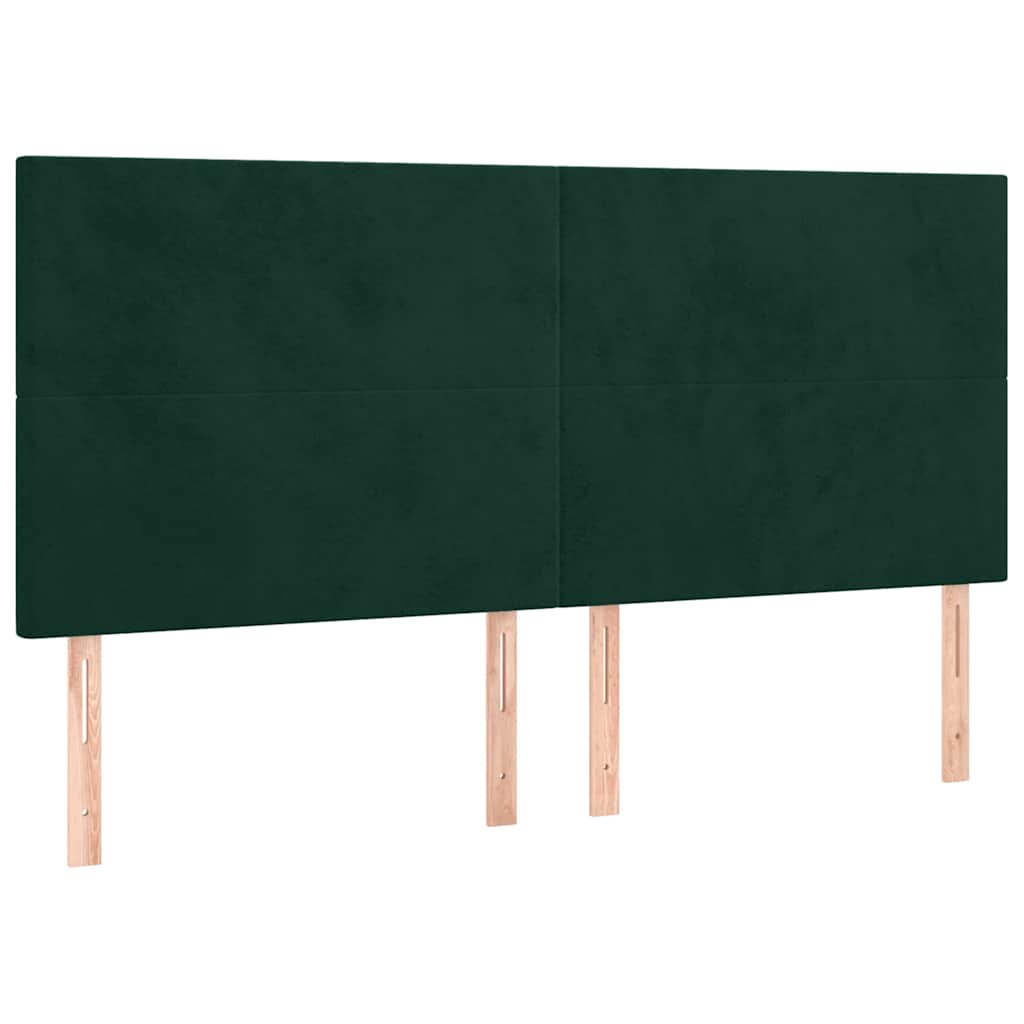 Giroletto a Molle con Materasso Verde Scuro 200x200 cm Velluto | homemem39