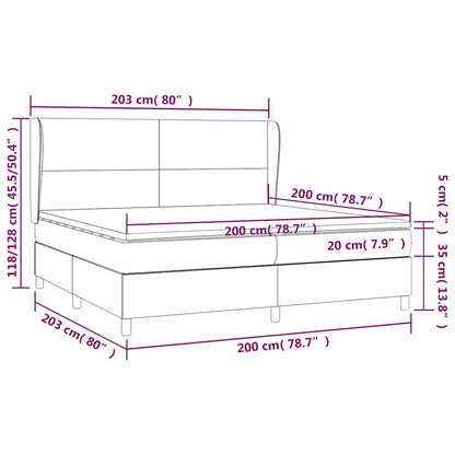 Giroletto a Molle con Materasso Verde Scuro 200x200 cm Velluto | homemem39