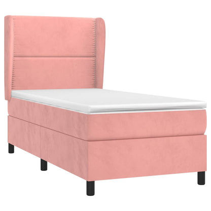 Giroletto a Molle con Materasso Rosa 80x200 cm in Velluto | homemem39