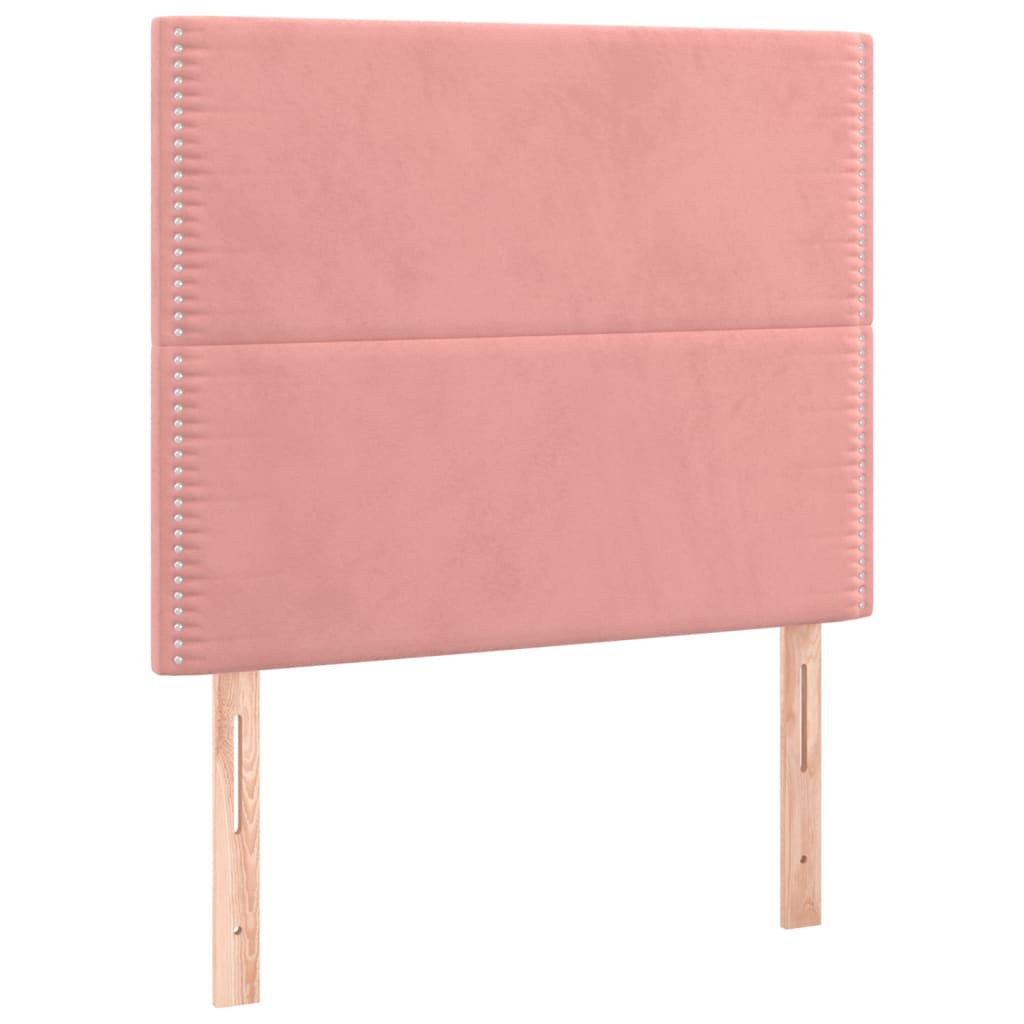 Giroletto a Molle con Materasso Rosa 80x200 cm in Velluto | homemem39