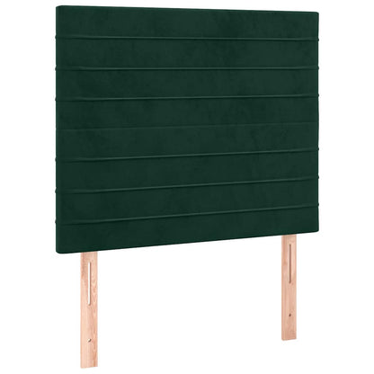 Giroletto a Molle con Materasso Verde Scuro 90x190 cm Velluto | homemem39