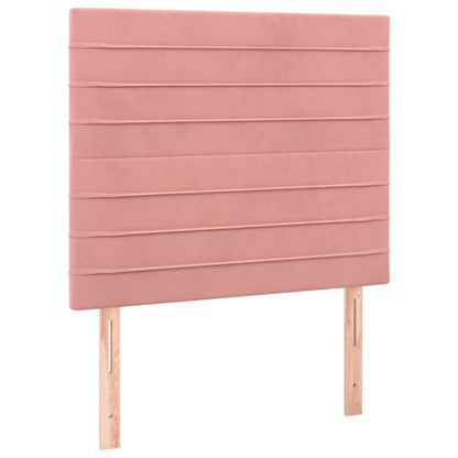 Giroletto a Molle con Materasso Rosa 90x190 cm in Velluto | homemem39