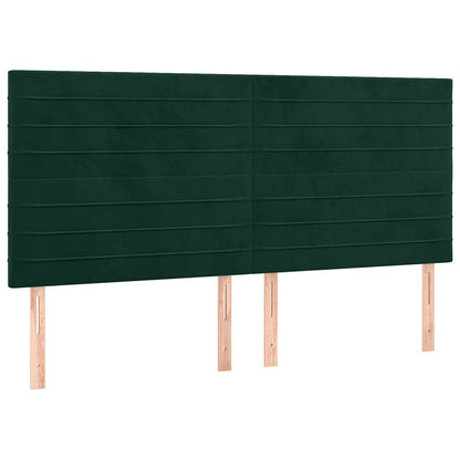 Giroletto a Molle con Materasso Verde Scuro 160x200 cm Velluto | homemem39