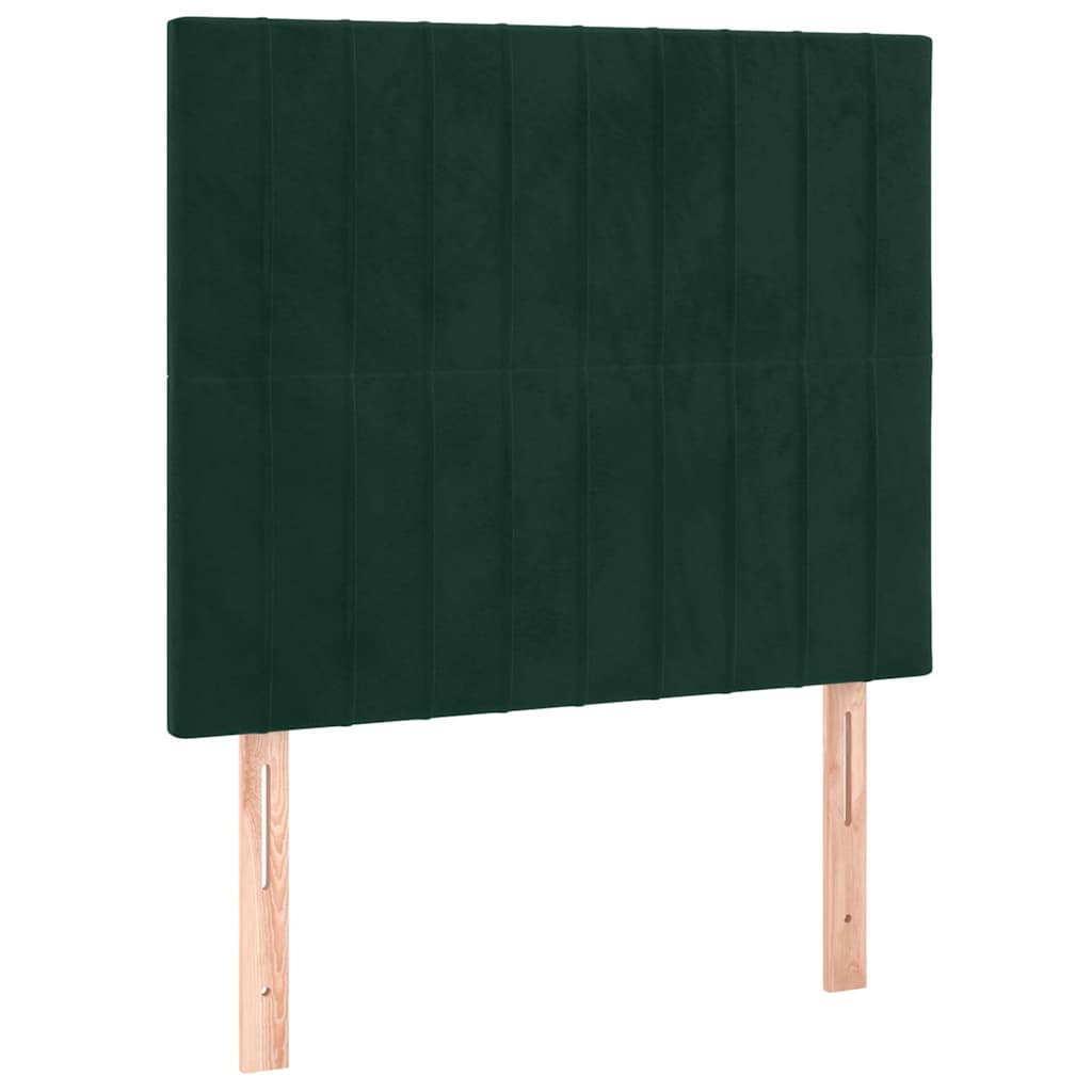 Giroletto a Molle con Materasso Verde Scuro 80x200 cm Velluto | homemem39