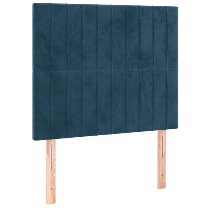 Giroletto a Molle con Materasso Blu Scuro 80x200 cm in Velluto | homemem39