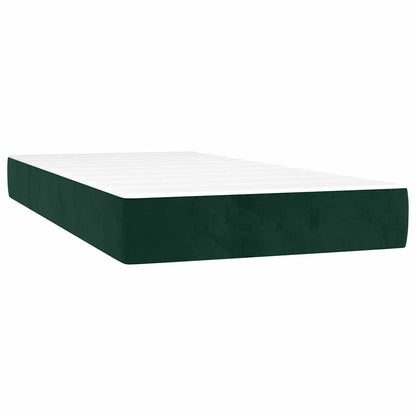 Giroletto a Molle con Materasso Verde Scuro 80x200 cm Velluto | homemem39