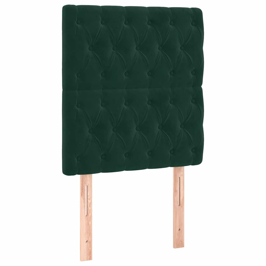 Giroletto a Molle con Materasso Verde Scuro 80x200 cm Velluto | homemem39