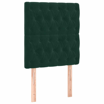 Giroletto a Molle con Materasso Verde Scuro 80x200 cm Velluto | homemem39