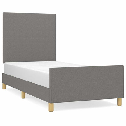 Giroletto senza Materasso Grigio Scuro 90x190 cm Tessuto