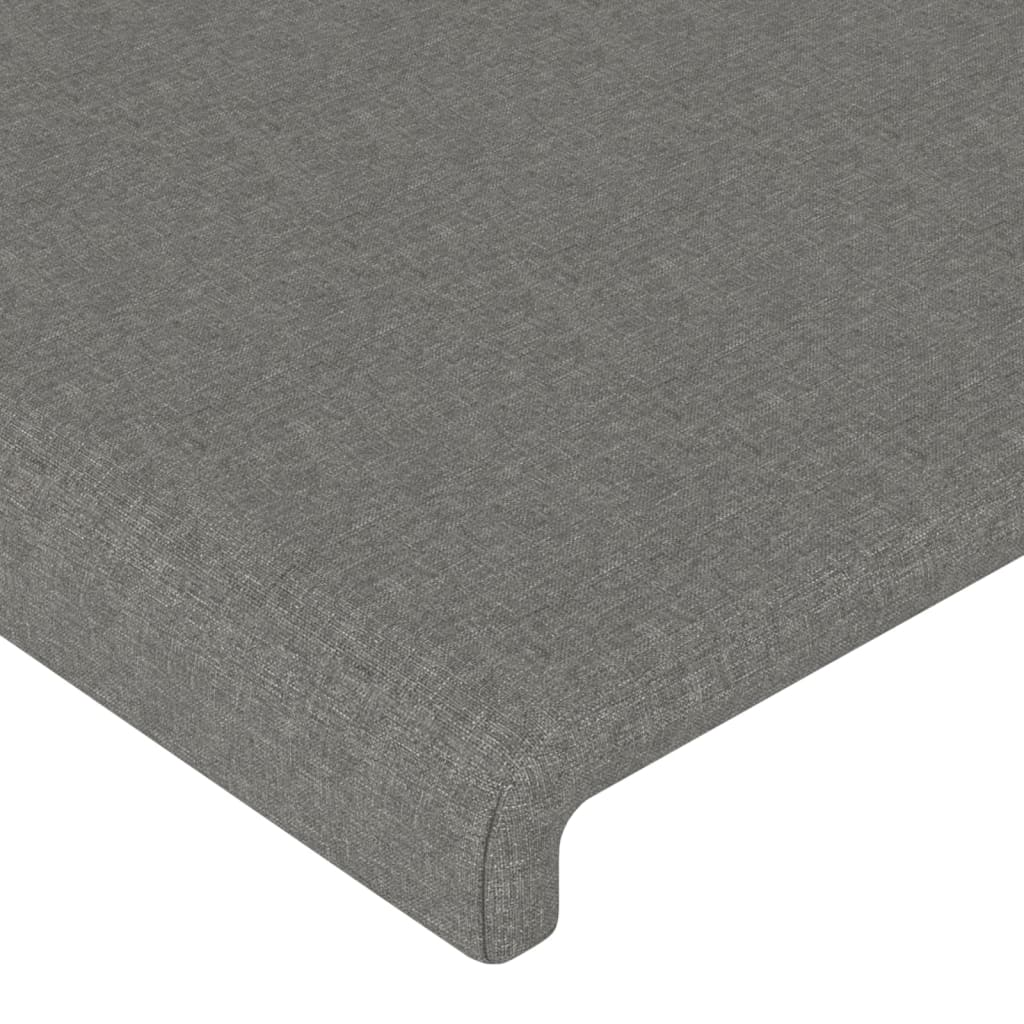 Giroletto con Testiera Grigio Scuro 90x190 cm in Tessuto - homemem39